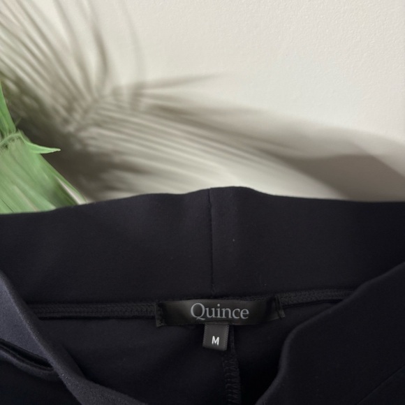 Quince Women's Pants Navy Blue Ponte Knit Crop Ankle - Picture 4 of 5